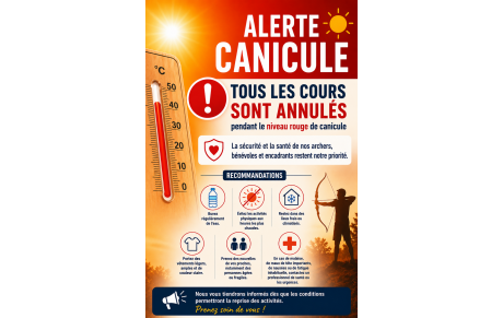 🔴 Alerte Canicule – Annulation des entraînements